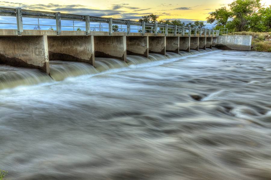 Water flowing in the Kern River